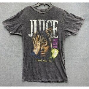 Juice World Wrld Legends Never Die Faded Acid Wash T-Shirt Small